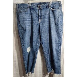 Lane Bryant Girlfriend Crop Jeans Blue Size 26 New
